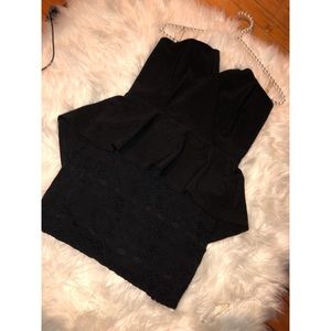 Black peplum dress